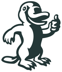AUSTSWIM animation of mascot Pete the Platypus.